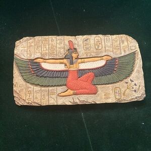 Egyptian wall art goddess Isis.